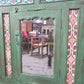 Green Vintage Indian Colonial Solid Wooden Glazed Sideboard Drinks Cabinet