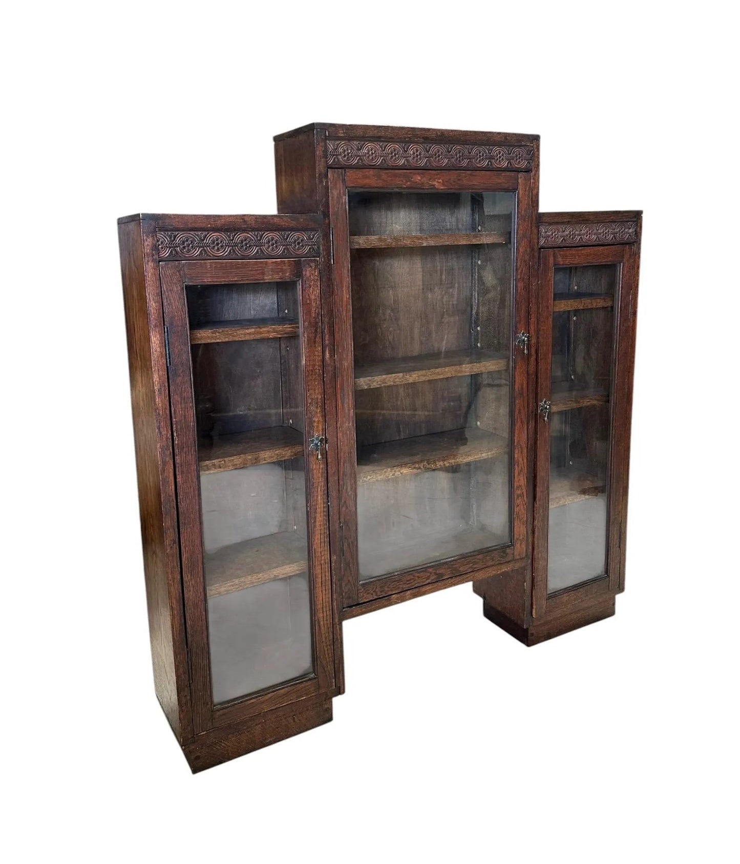 Vintage Oak drinks display bookcase