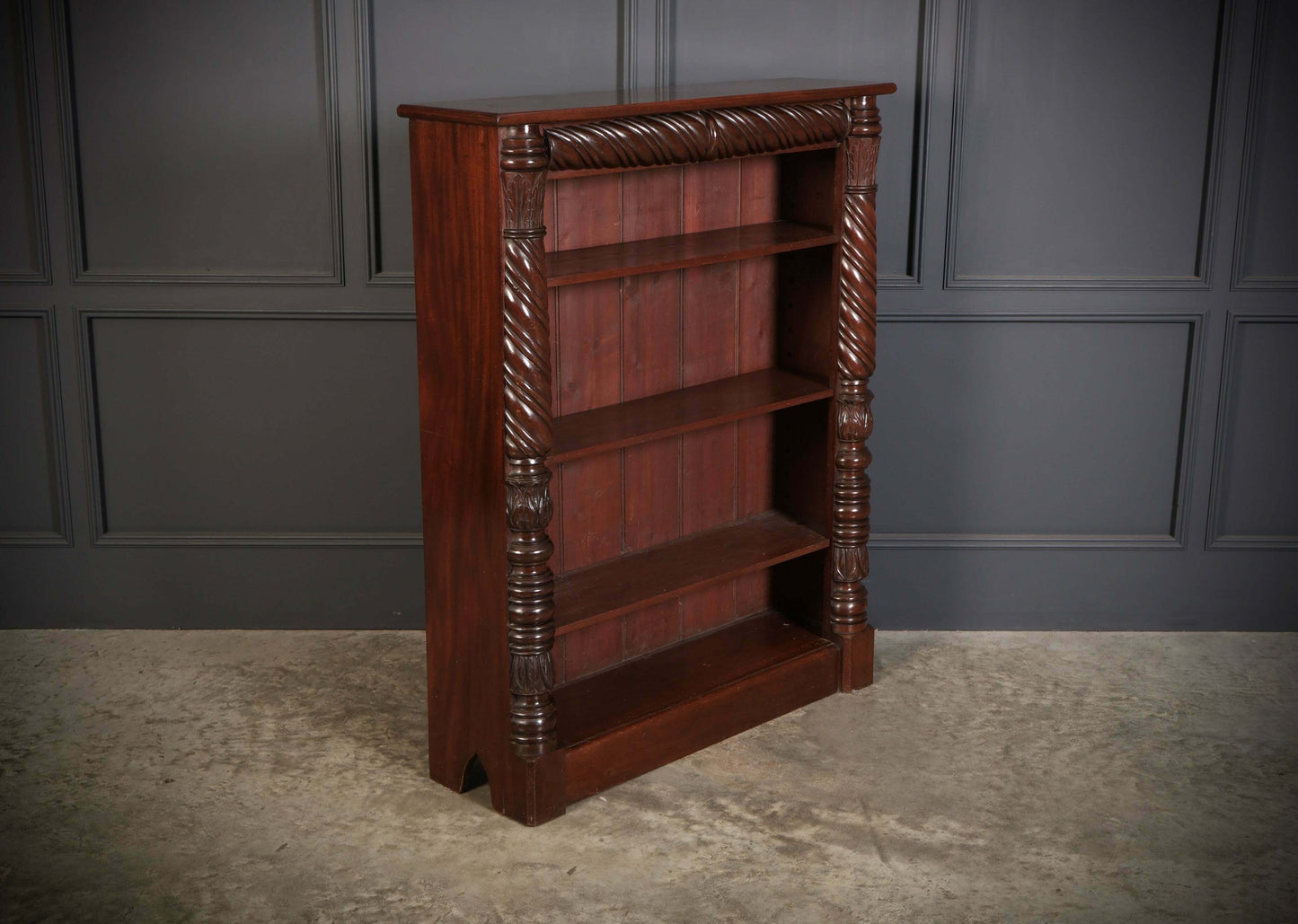 William IV Mahogany Open Antique Bookcase