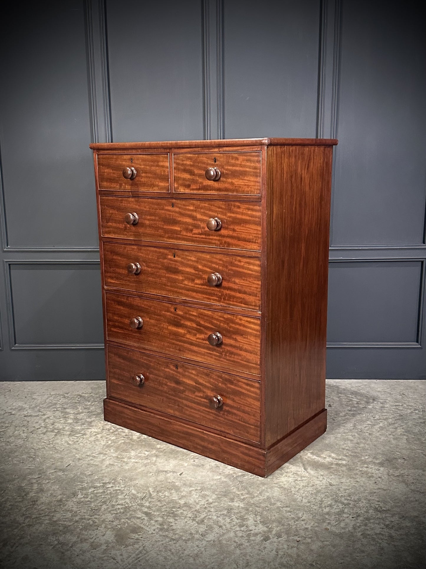 Vintage Victorian Mahogany Chest Of Drawers