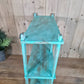 Blue Vintage Reclaimed Solid Wooded Arched Temple Wall Display Shelf Shelves