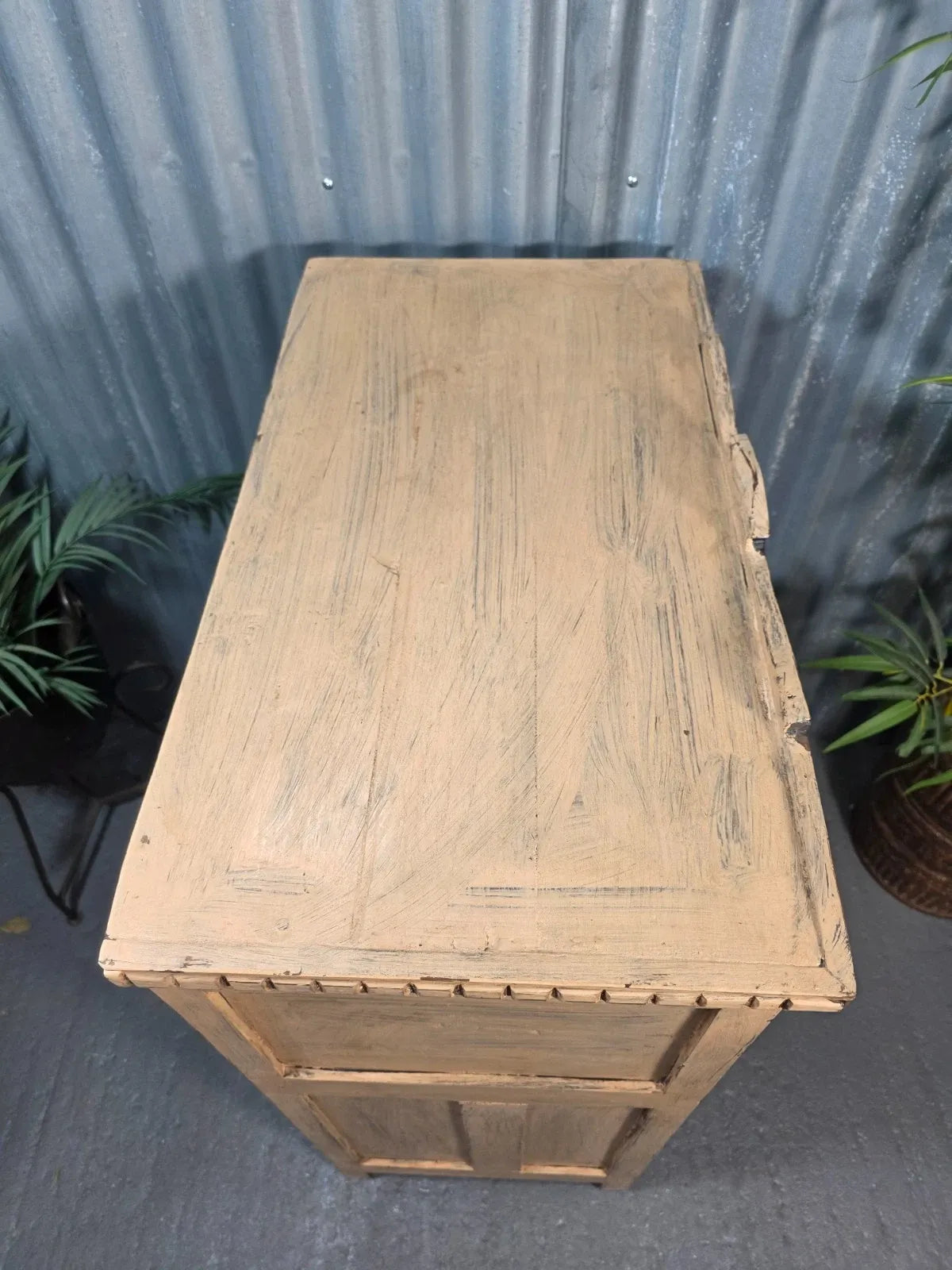 Vintage Reclaimed Indian Wooden Free Standing Bathroom Kitchen Cupboard Cabinet