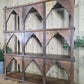 Vintage Solid Wooded Arched Temple Wall Display Shelf Shelves