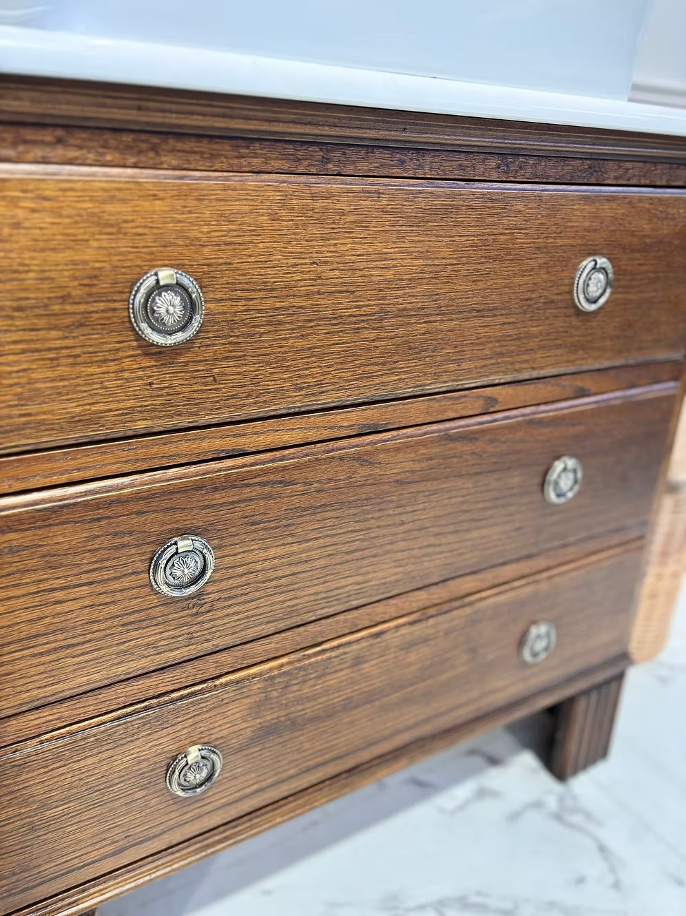 Oak Single Vintage Bathroom Vanity Unit