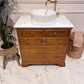 Wooden Single Vintage Bathroom Vanity With Sink