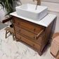 Oak Vintage Bathroom Vanity Unit