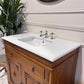 Wooden Carved Vintage Vanity Unit