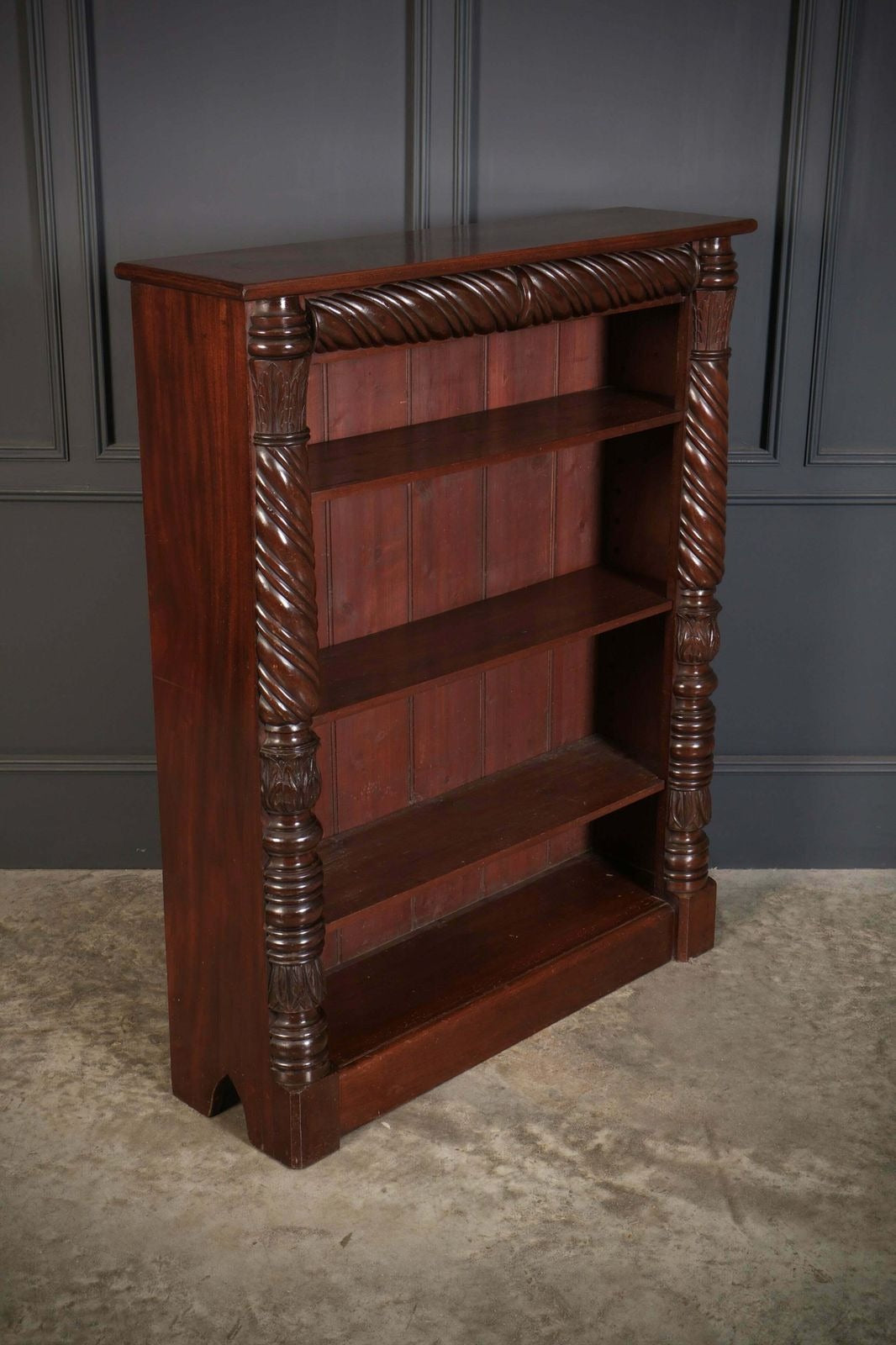 William IV Mahogany Open Antique Bookcase