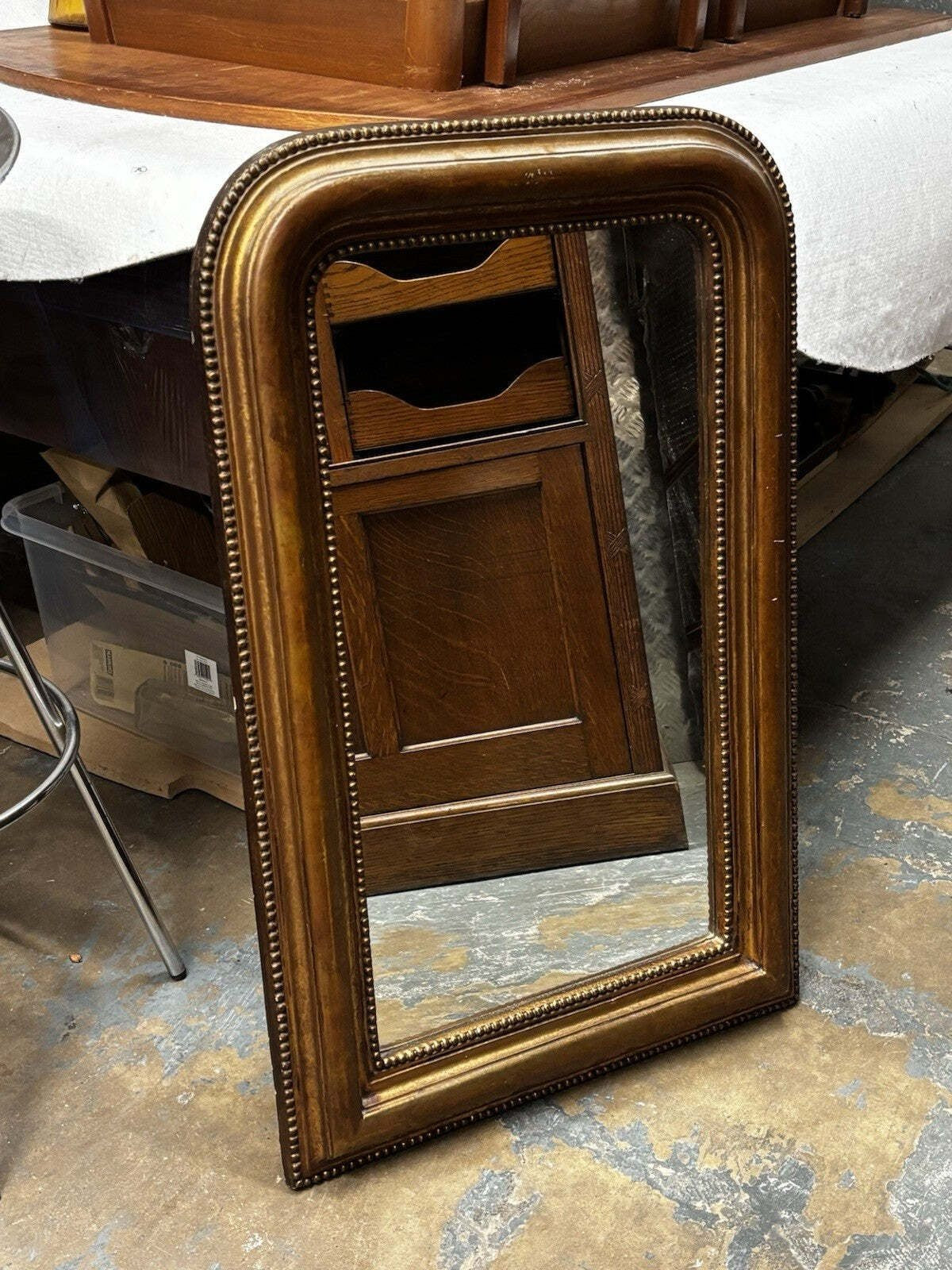 Vintage Gold Gilt Mirror In Ornate Frame. 82 X 53 Cms.
