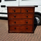 Vintage Victorian Tallboy Mahogany Chest Of Drawers. Big Deep Drawers.