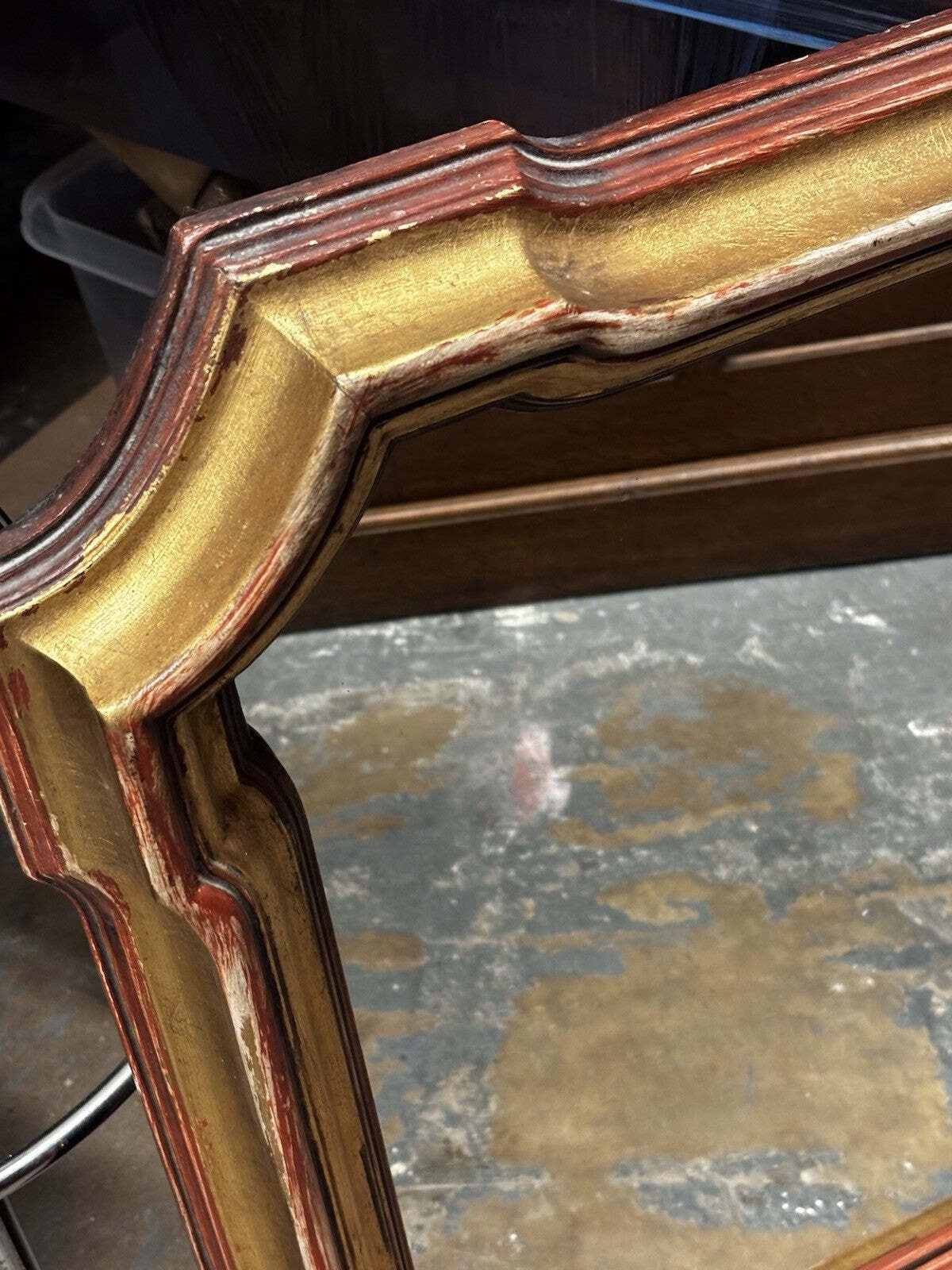 Vintage Gold Gilt Mirror In Ornate Frame. 86 X 66 Cms.