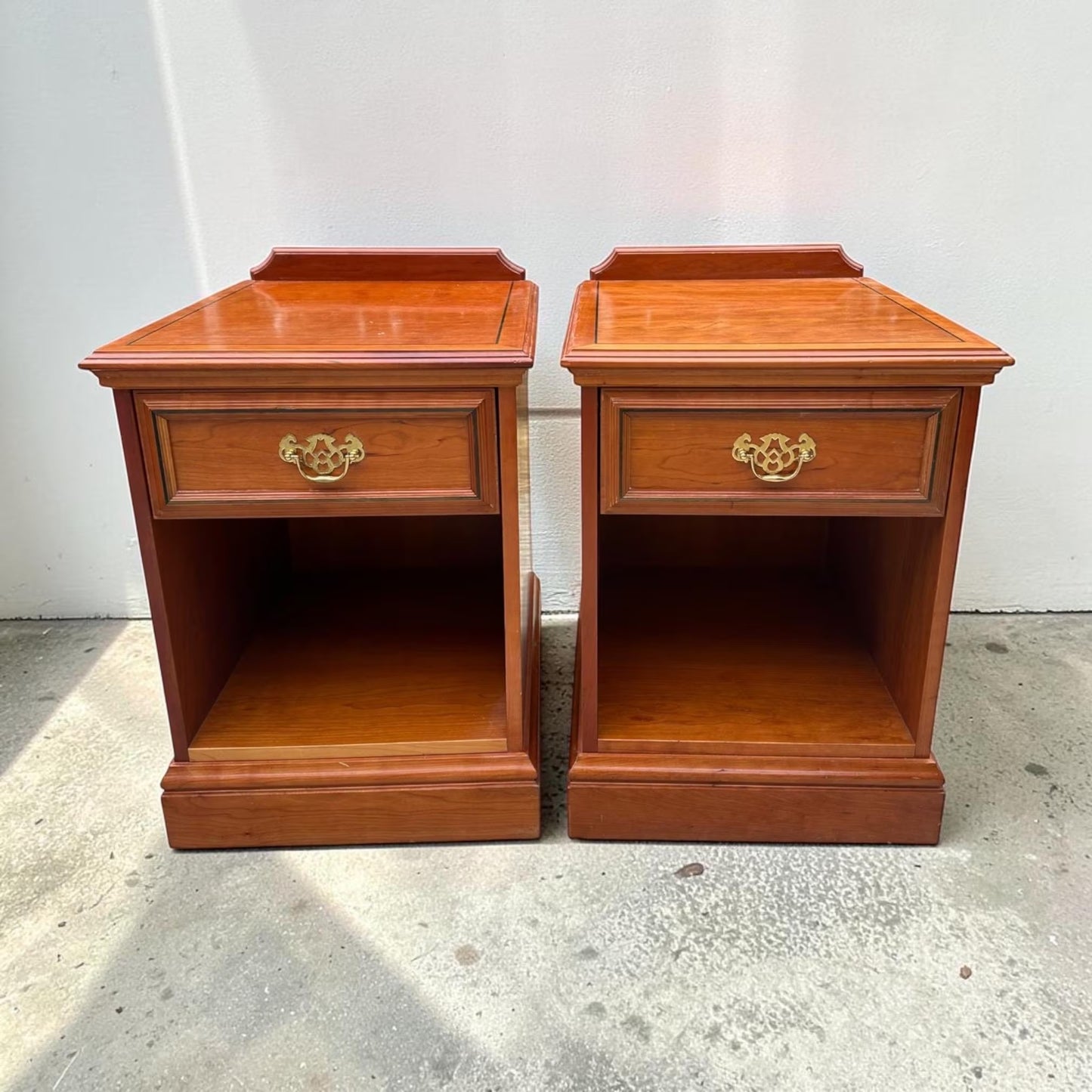 Vintage style bedside tables by Pedley of Saffron Walden