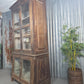Vintage Glazed Colonial Wooden Kitchen Bathroom Drinks Display Cabinet