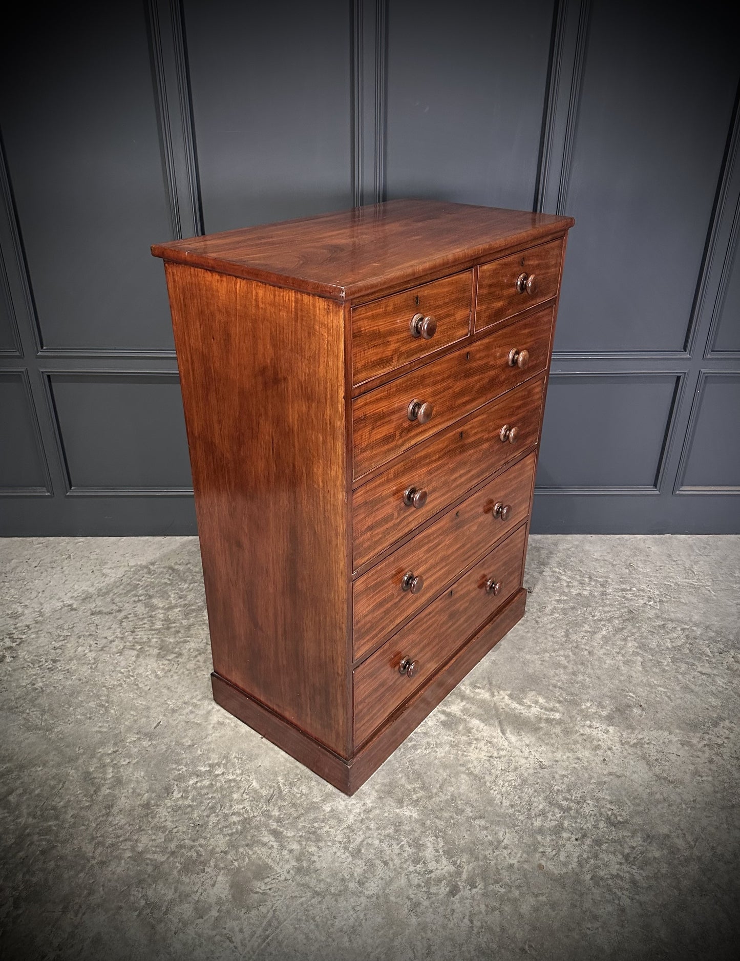 Vintage Victorian Mahogany Chest Of Drawers