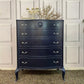 Painted Navy Chest of Drawers French Style Drawers Commissions Open Olympus Furniture