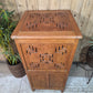 Tall Vintage Indian Wooden Free Standing Bathroom Kitchen Cupboard Cabinet