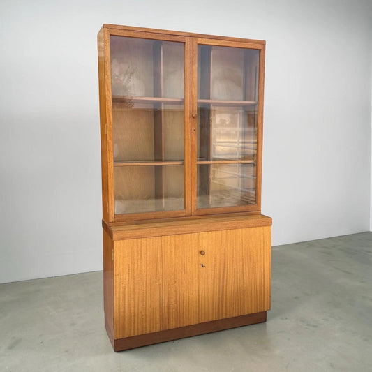 Mid century large pigeon hole vintage military display cabinet by Staverton for Oxford Natural History Museum