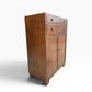 Vintage Oak Tallboy cupboard chest of drawers linen cupboard.