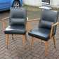 Mid Century Retro Pair Of Library Armchairs