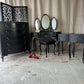 Art Deco Black & Gold Bedroom Furniture Set: Gothic Olympus Style