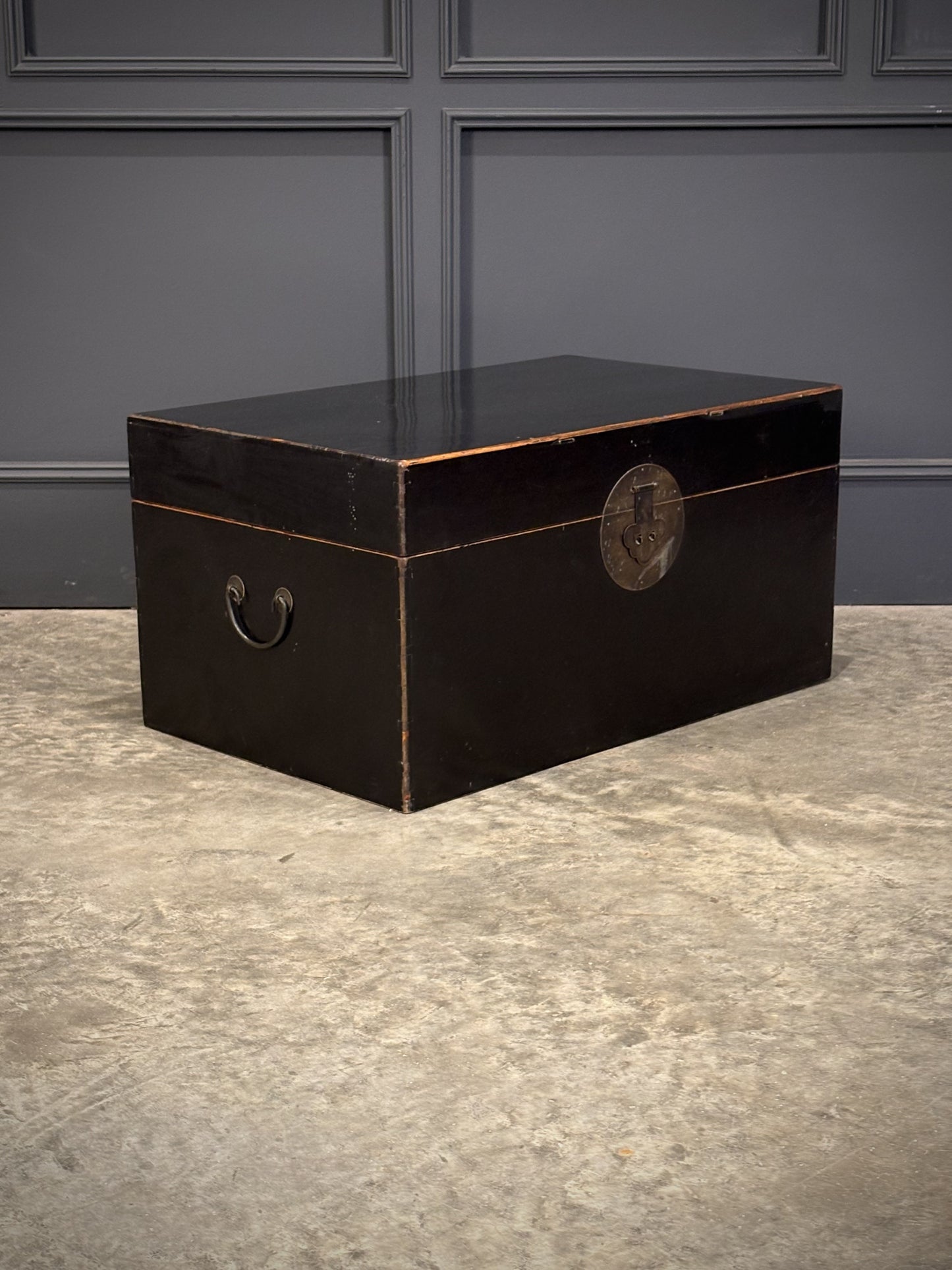 Black Chinese Lacquered Trunk