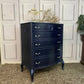 Painted Navy Chest of Drawers French Style Drawers Commissions Open Olympus Furniture