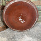 Vintage French Brown Enamel Cooking Pot Tub Garden Planter