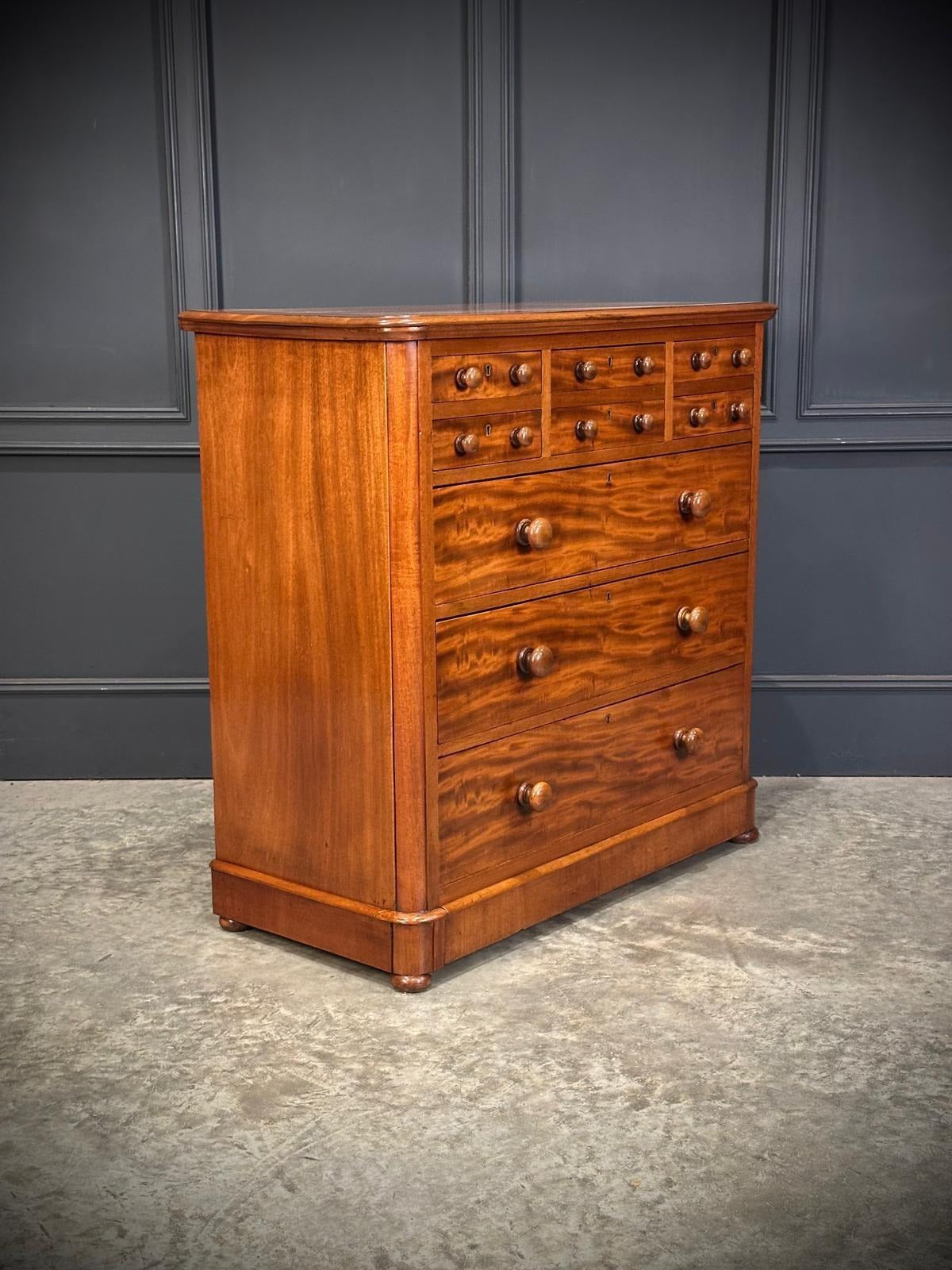 Vintage Victorian Mahogany Chest Of Drawers