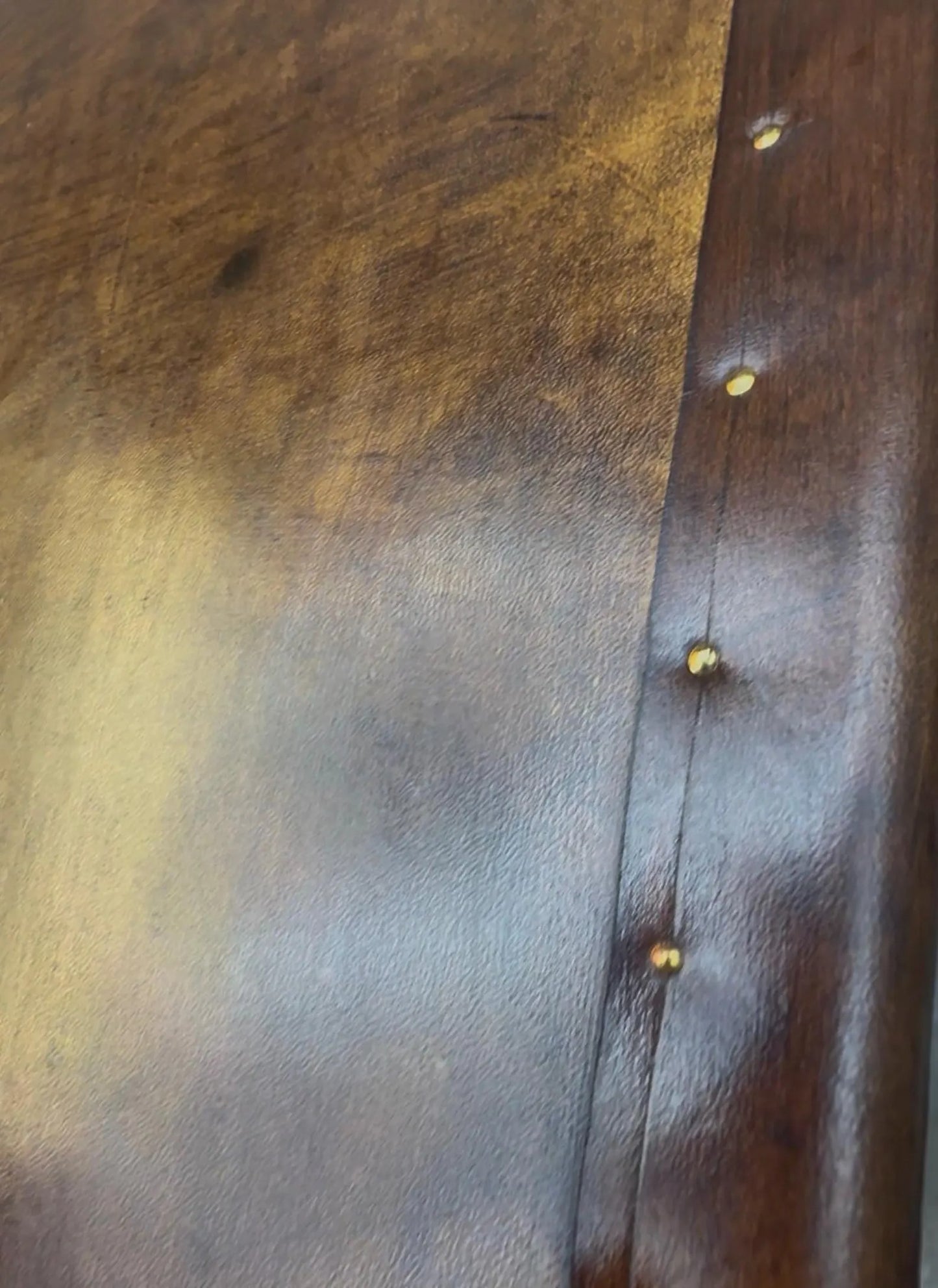 Tan Leather Vintage Drawer Handmade Furniture Bedroom Storage Rustic Leather Chest Drawers Custom Wood Cabinet