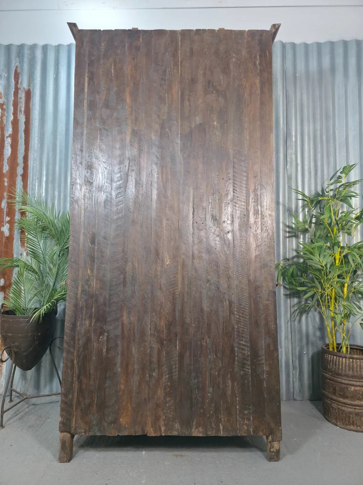 Vintage Glazed Colonial Wooden Kitchen Bathroom Drinks Display Cabinet