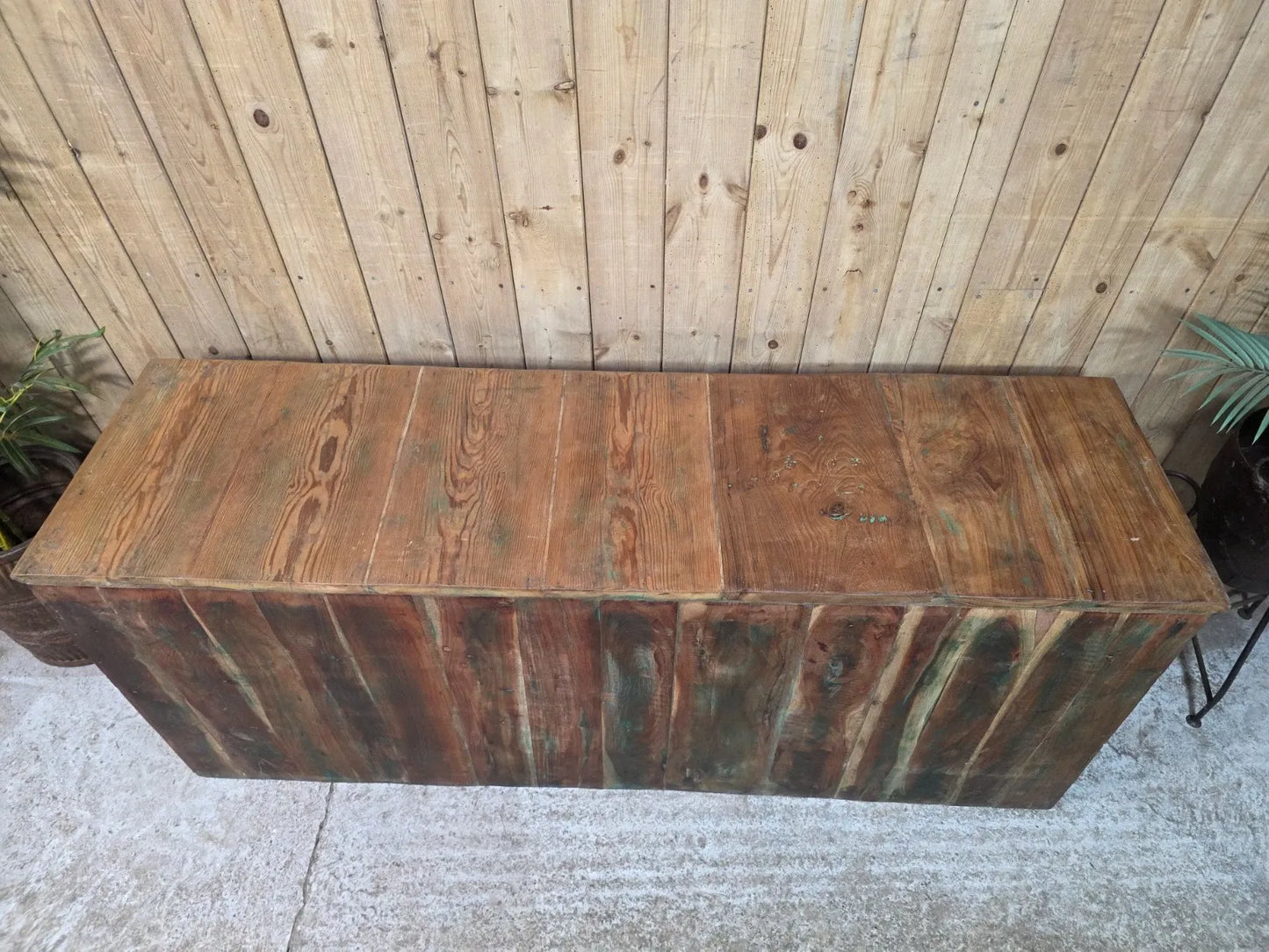 Vintage Reclaimed indian Solid Wooden Sideboard Tv Unit Display Cabinet