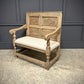 18th Century Antique Carved Bleached Oak Bench