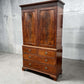 Antique Georgian Flame Mahogany Cupboard & Drawers