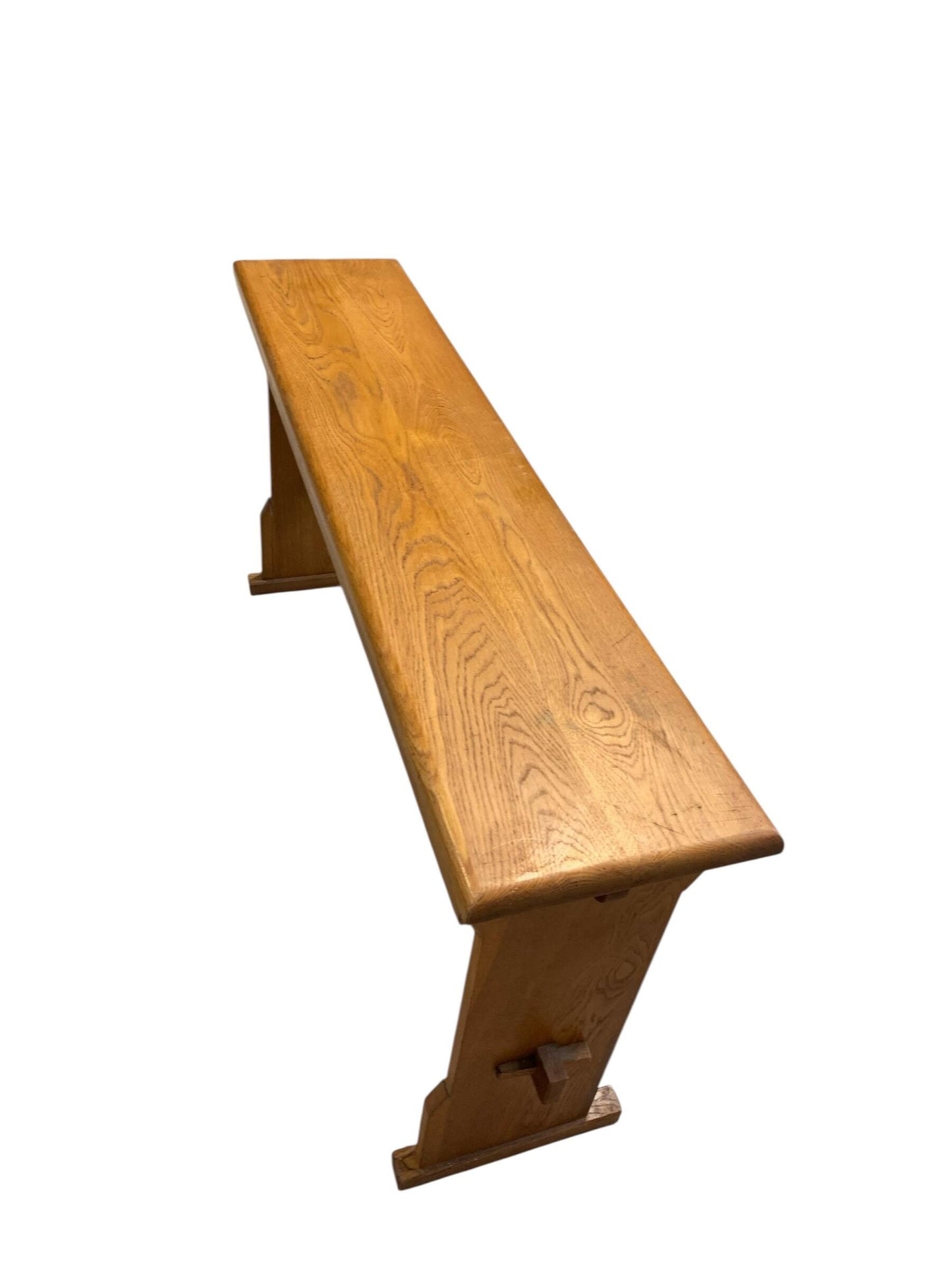 Vintage English Oak Arts & Crafts period bench seat