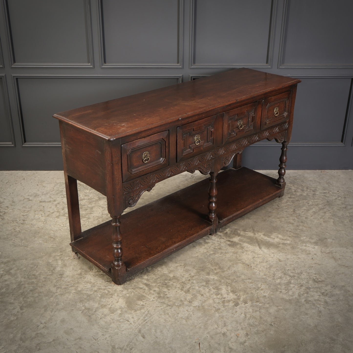 Rustic Oak Vintage Sideboard