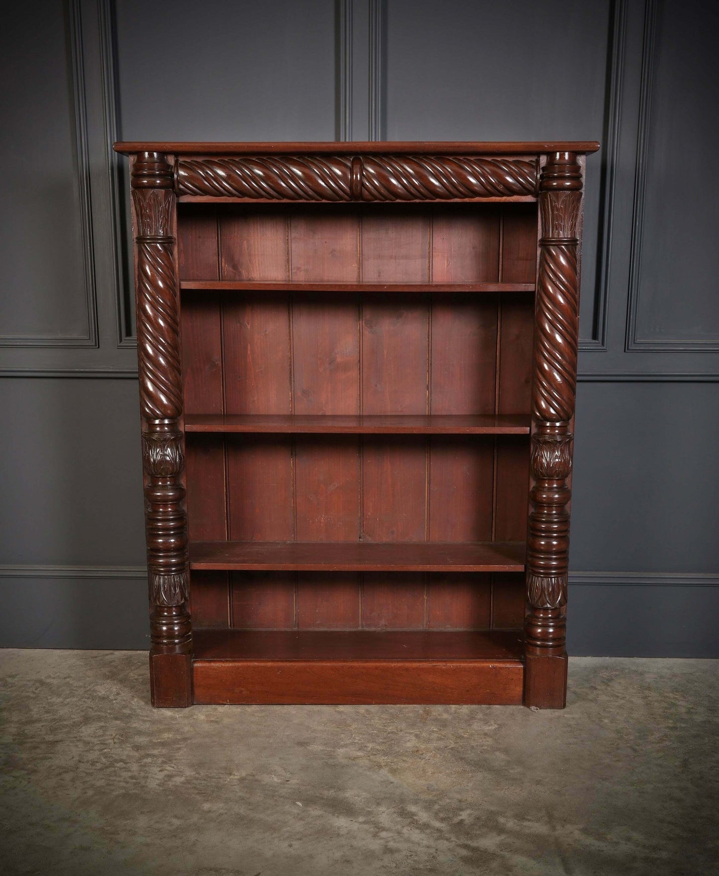 William IV Mahogany Open Antique Bookcase