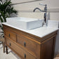 Edwardian Oak Vintage Bathroom Vanity Unit With Basin