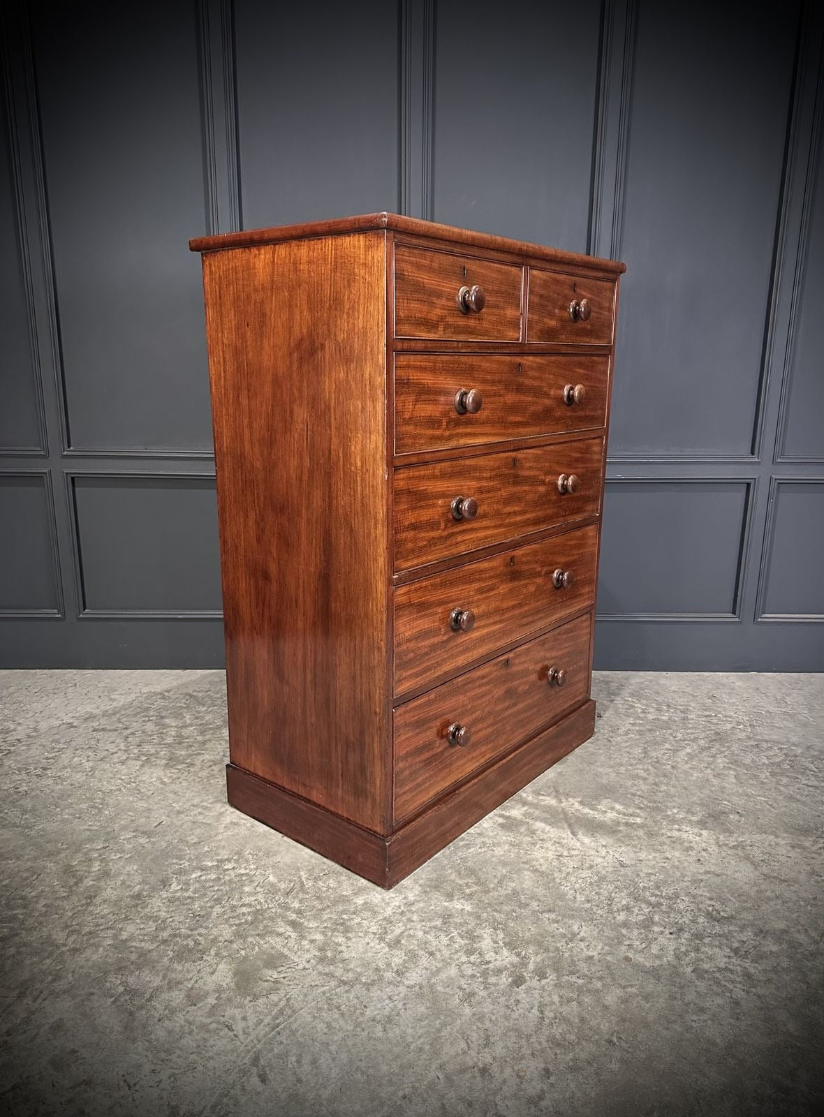 Vintage Victorian Mahogany Chest Of Drawers