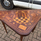 Pair 18th Century Dutch Marquetry Antique Games Tables, With Fold Over Lid & Card Playing Area
