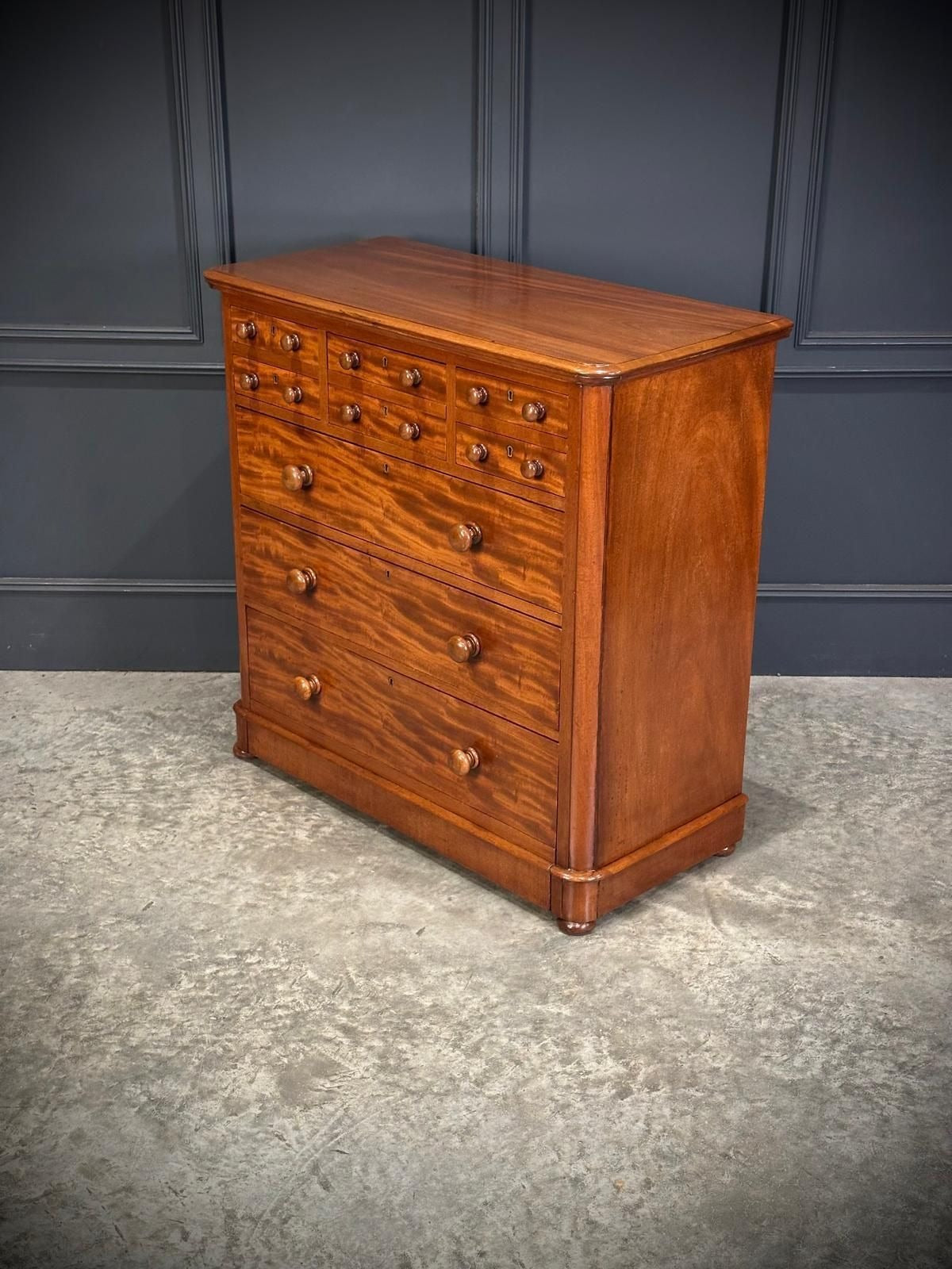 Vintage Victorian Mahogany Chest Of Drawers