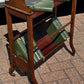 Edwardian Mahogany Book Trough On Brass Castors. Small Bookcase.