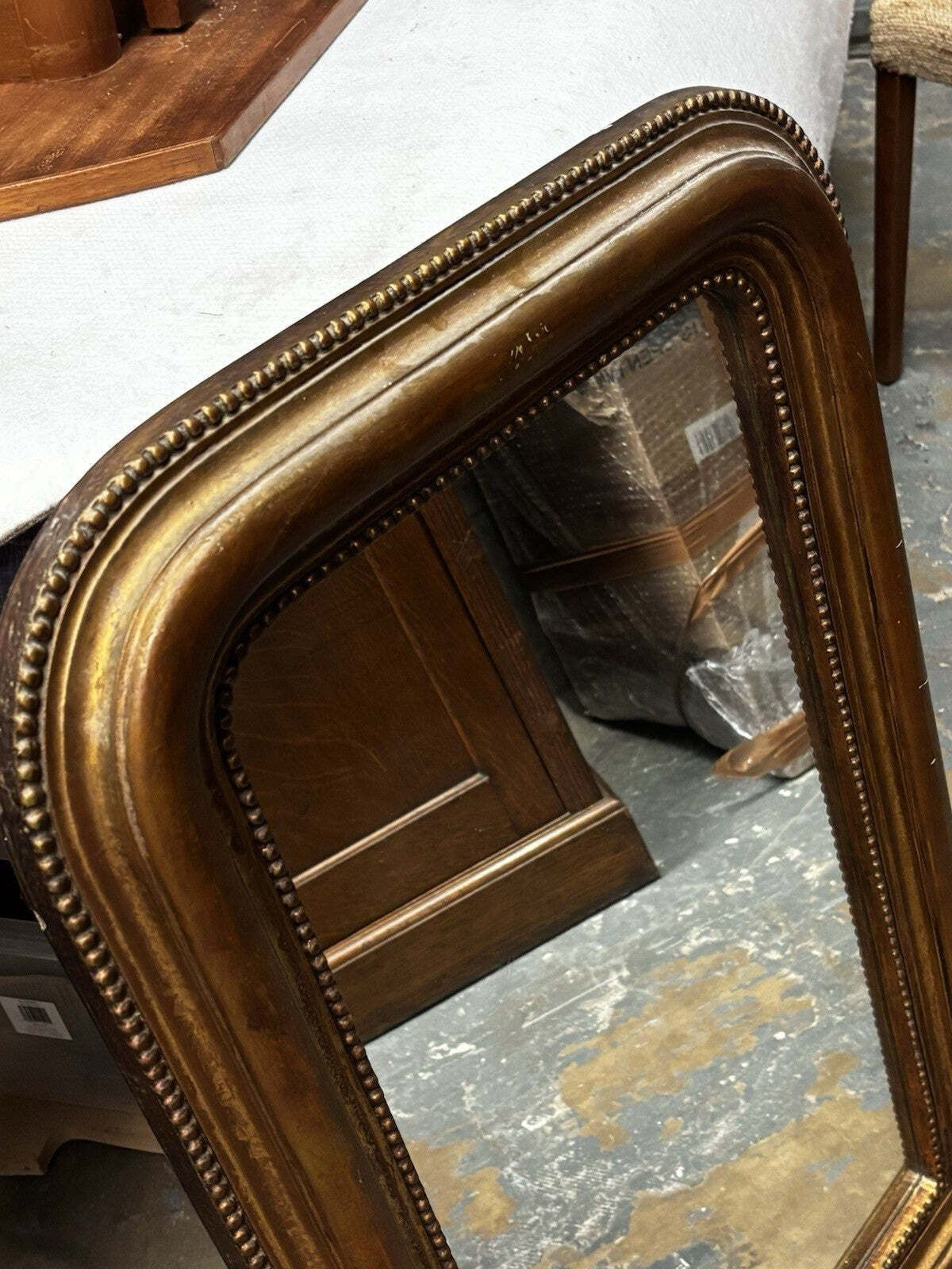 Vintage Gold Gilt Mirror In Ornate Frame. 82 X 53 Cms.
