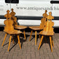 Vintage Set Of Elm Dining / Kitchen Chairs By Cepelia