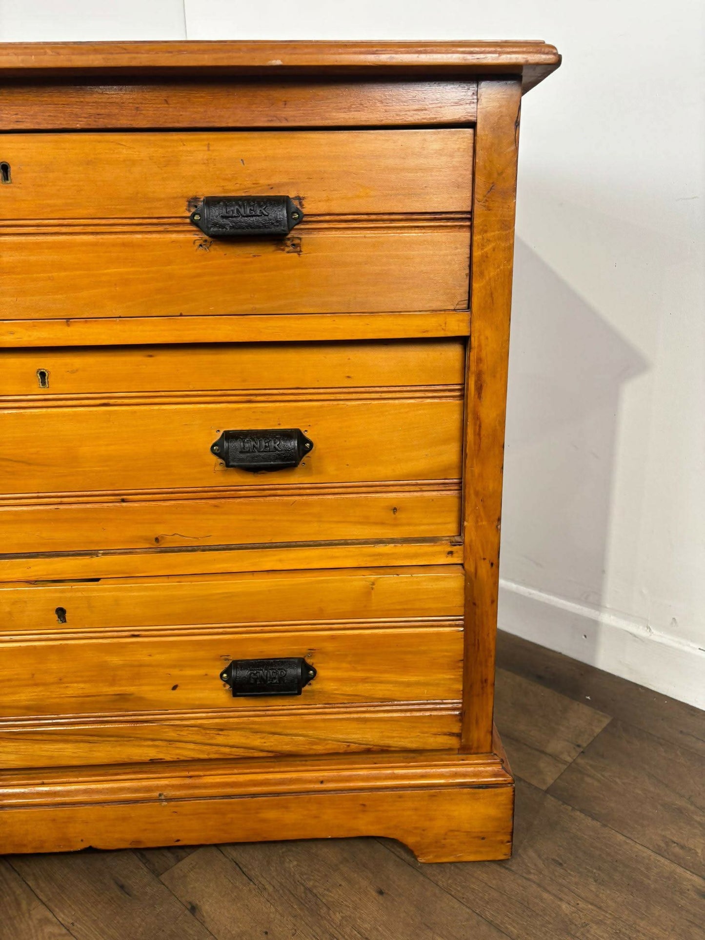 Edwardian Satin Walnut Three Drawer Bedroom Chest