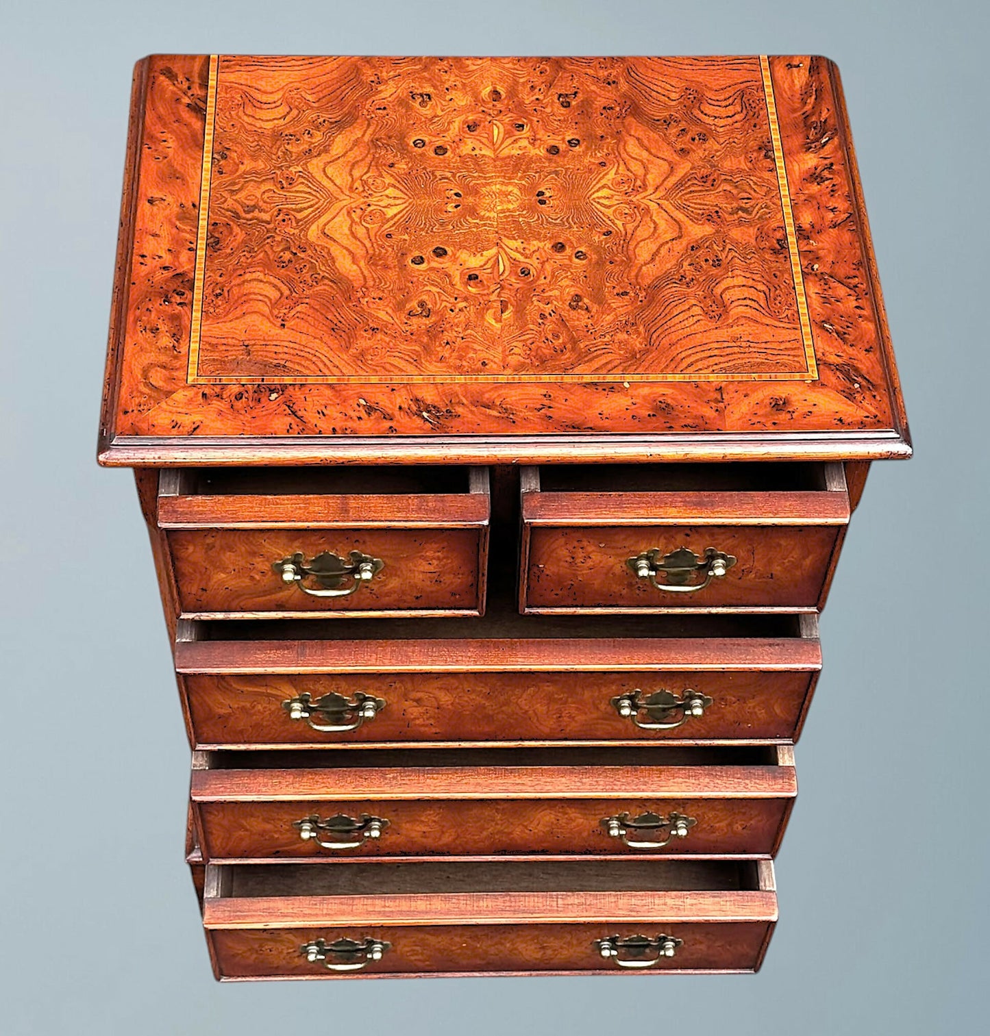 Small Figured Walnut Chest of Drawers