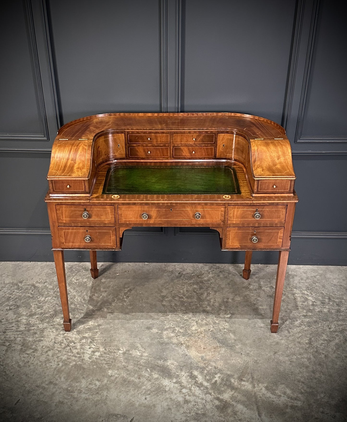 Inlaid Mahogany Carlton House Vintage Desk