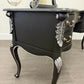Contemporary Black and Silver French Rococo Dressing Table With Mirror