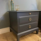 PRO SPRAY painted stag bedside tables dark matt blue…. ANY COLOUR