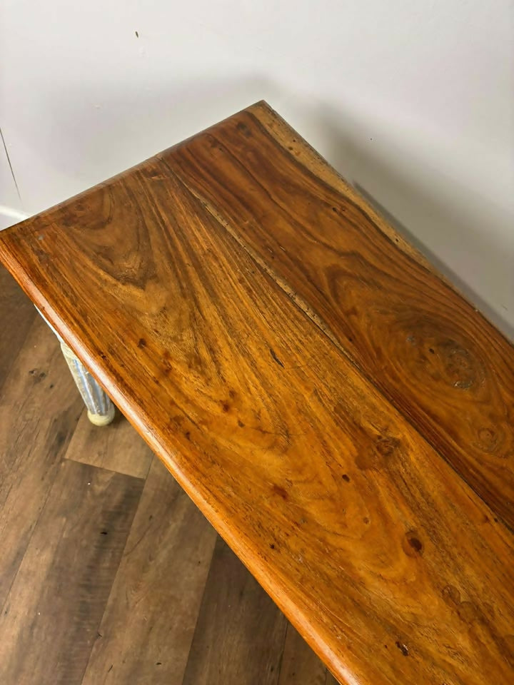 Reproduction French Country Style Acacia Wood Console Table