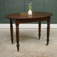 Antique Oak Oval Breakfast Dining Table on Castors - Kitchen Table